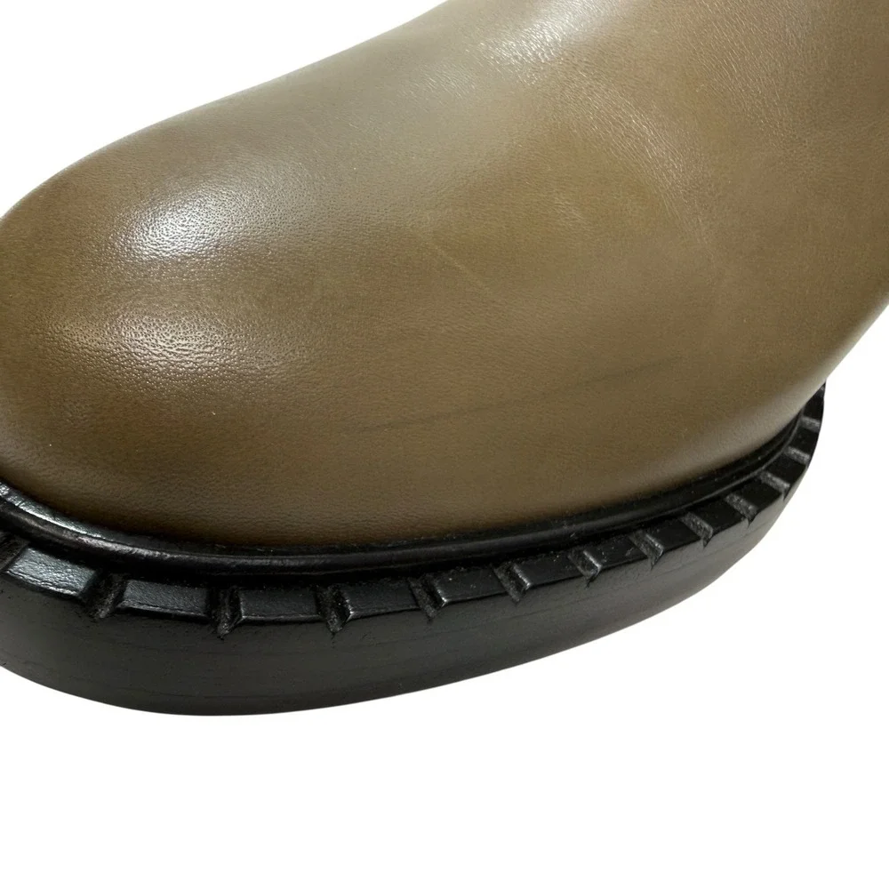 Reformation Nancy Tall‎ Knee Riding Boot NEW Women's 9 Olive Green Calf Leather